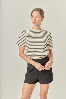 ENGLISH FACTORY - Black Stripe T-shirt - T-SHIRTS available at Objectrare