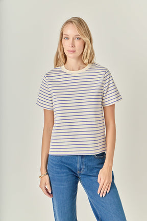 ENGLISH FACTORY - Black Stripe T-shirt - T-SHIRTS available at Objectrare