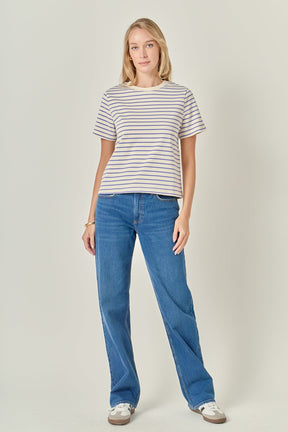 ENGLISH FACTORY - Black Stripe T-shirt - T-SHIRTS available at Objectrare