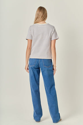 ENGLISH FACTORY - Striped Tee - T-SHIRTS available at Objectrare