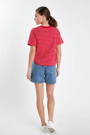 ENGLISH FACTORY - English Factory - Stripe T-shirt - T-SHIRTS available at Objectrare