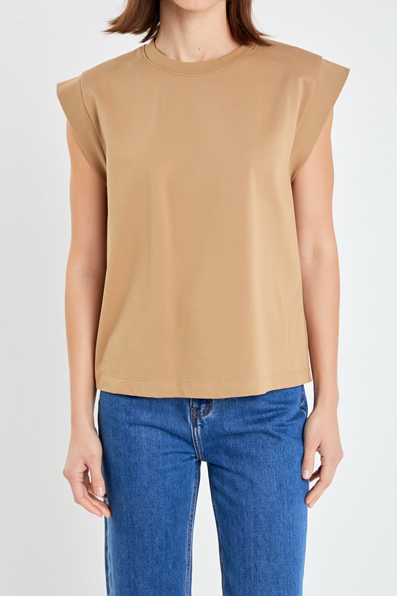ENGLISH FACTORY - Solid Ribbed Cotton T-shirt - TOPS available at Objectrare