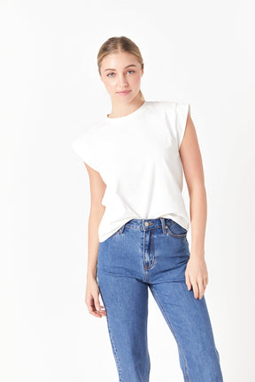 Solid Ribbed Cotton T-shirt