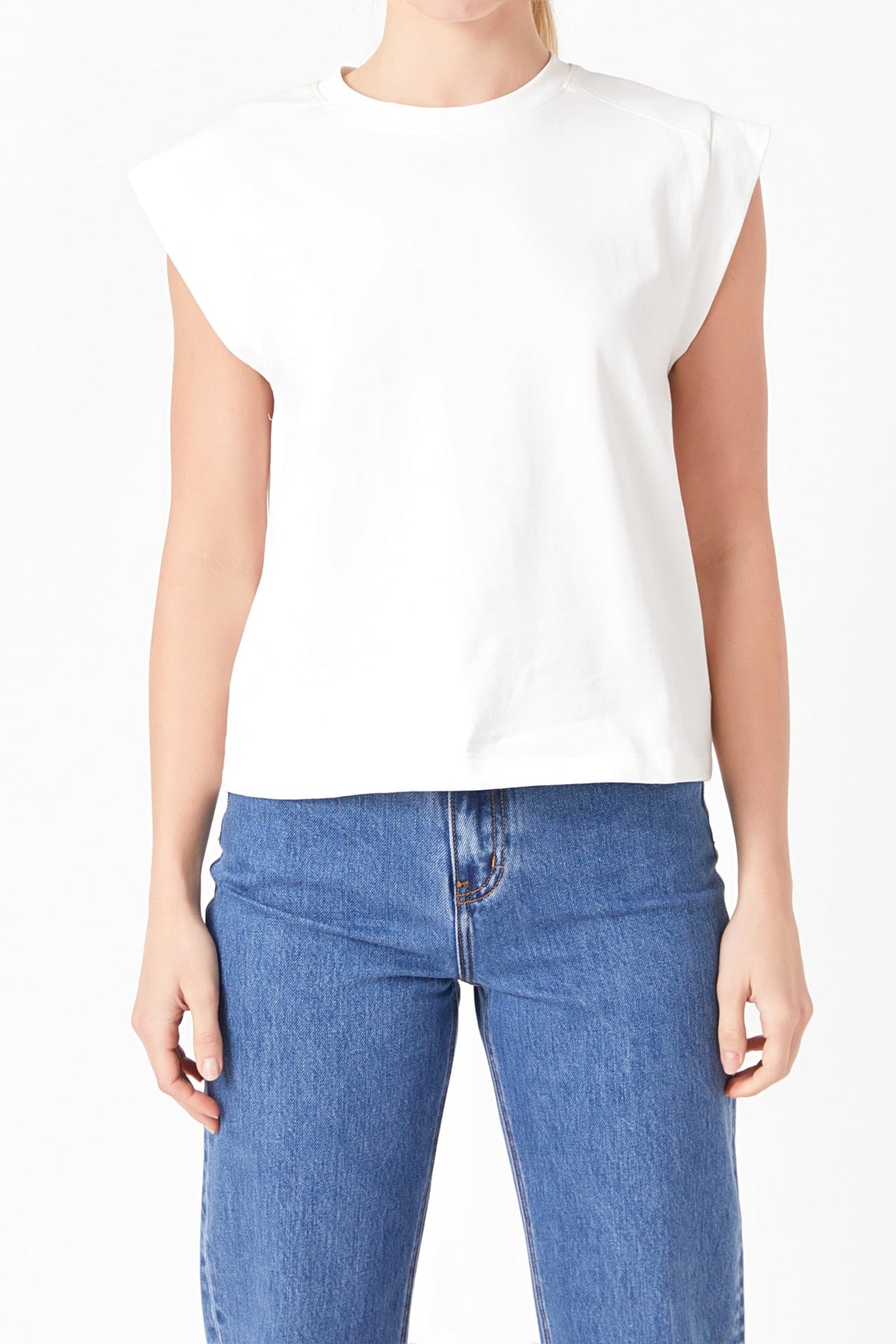 Solid Ribbed Cotton T-shirt