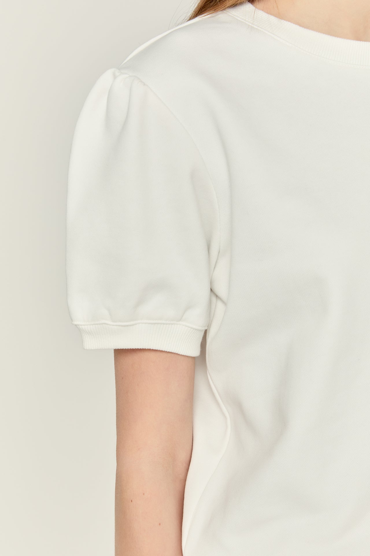 ENGLISH FACTORY - French Terry Puff Sleeve Sweatshirt - SWEATSHIRTS available at Objectrare