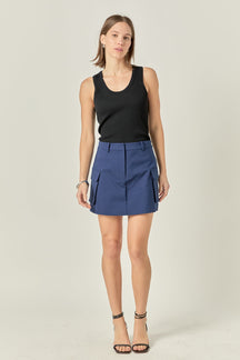 ENGLISH FACTORY - Pocket Detail Skort - SKORTS available at Objectrare