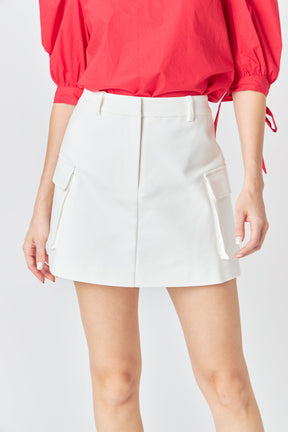 ENGLISH FACTORY - Pocket Detail Skort - SKORTS available at Objectrare