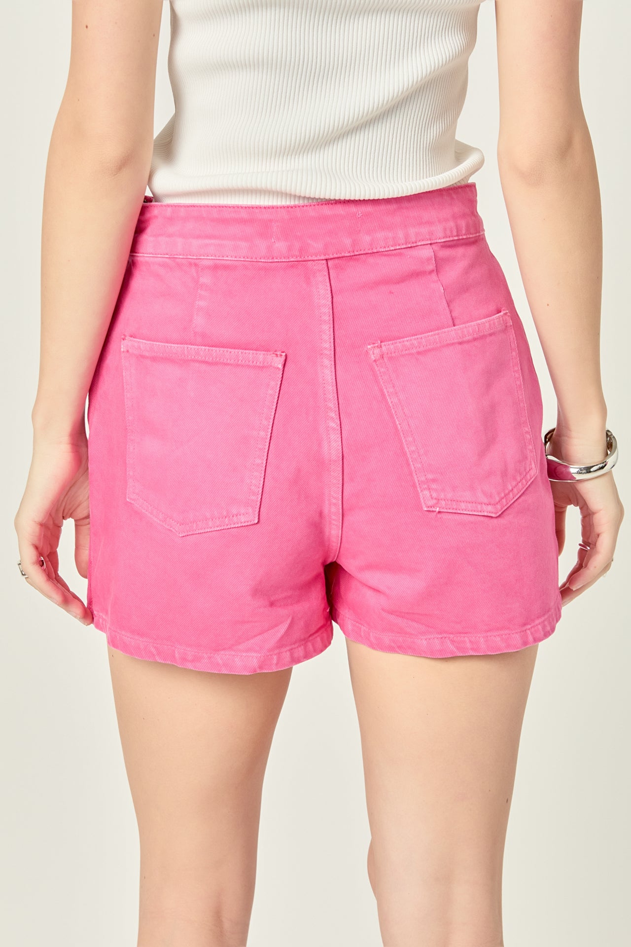 ENGLISH FACTORY - English Factory - High-waisted Denim Mini Skort - SKORTS available at Objectrare