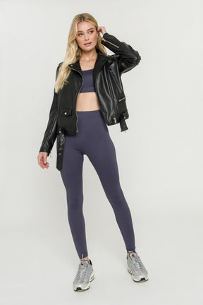 MARSY - High Rise Leggings - PANTS available at Objectrare