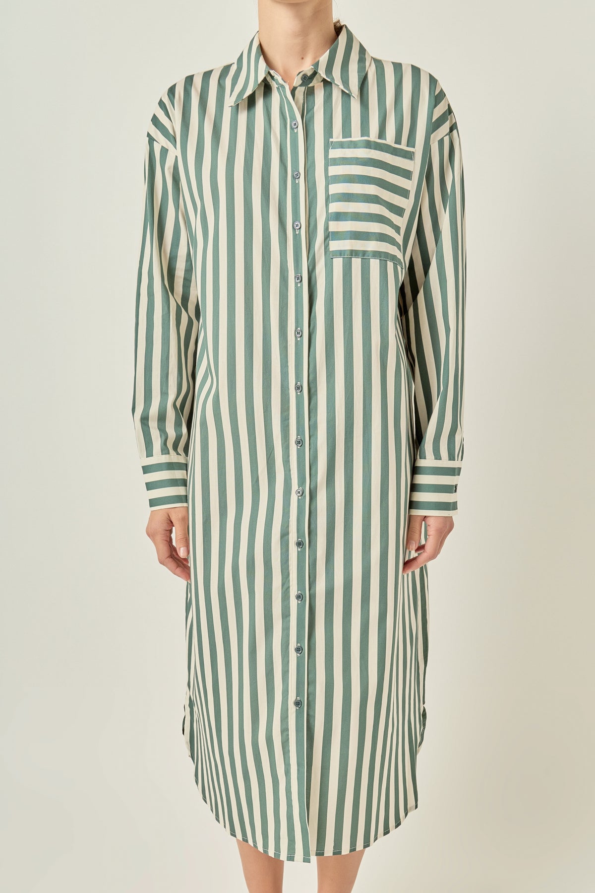 LA'VEN - Striped Midi Dress - DRESSES available at Objectrare