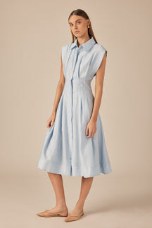 ENGLISH FACTORY - Contrast Stitch Midi Dress - DRESSES available at Objectrare