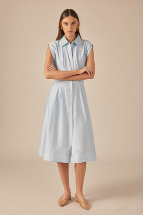 ENGLISH FACTORY - Contrast Stitch Midi Dress - DRESSES available at Objectrare