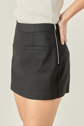ENGLISH FACTORY - Front Welt Pockets Skort - SKORTS available at Objectrare