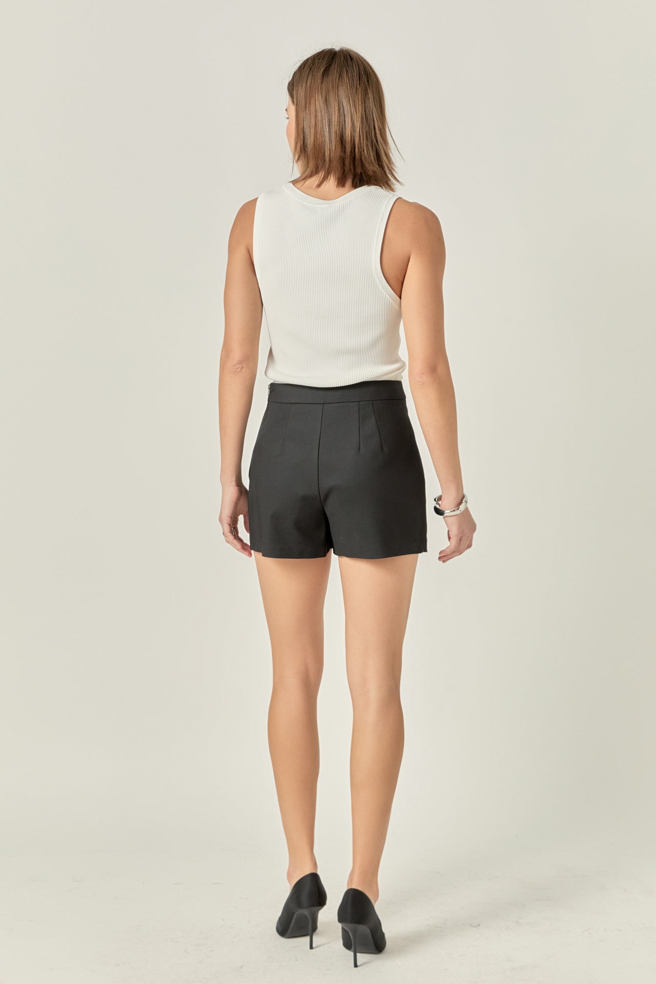 Front Welt Pockets Skort