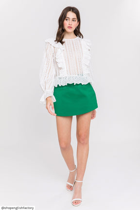 Front Welt Pockets Skort