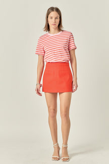 ENGLISH FACTORY - Front Welt Pockets Skort - SHORTS available at Objectrare