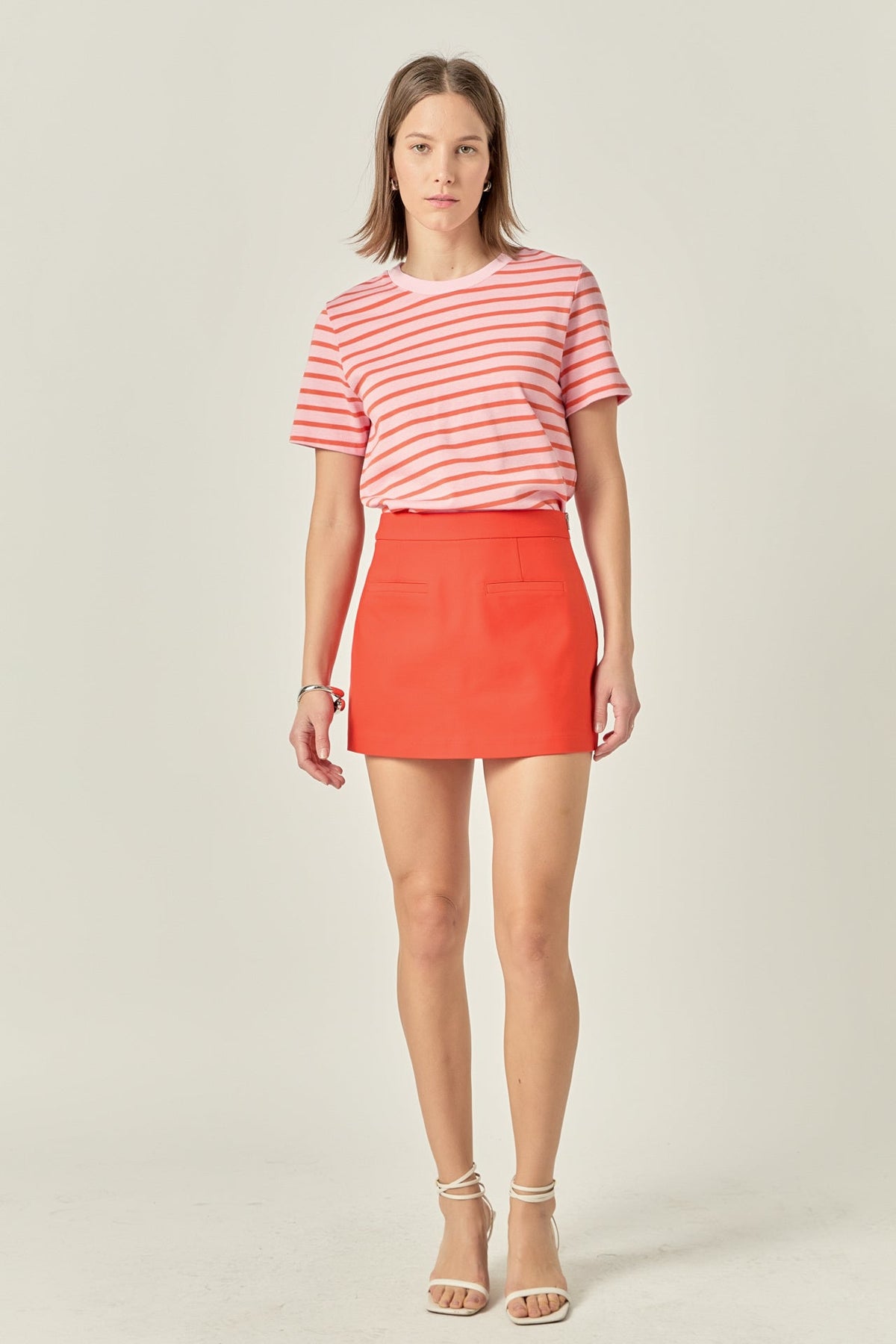 Front Welt Pockets Skort
