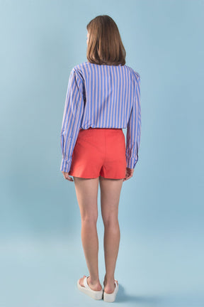 ENGLISH FACTORY - Front Welt Pockets Skort - SKORTS available at Objectrare