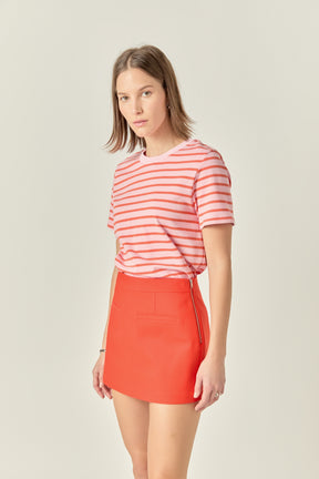 Front Welt Pockets Skort