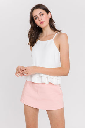 Front Welt Pockets Skort