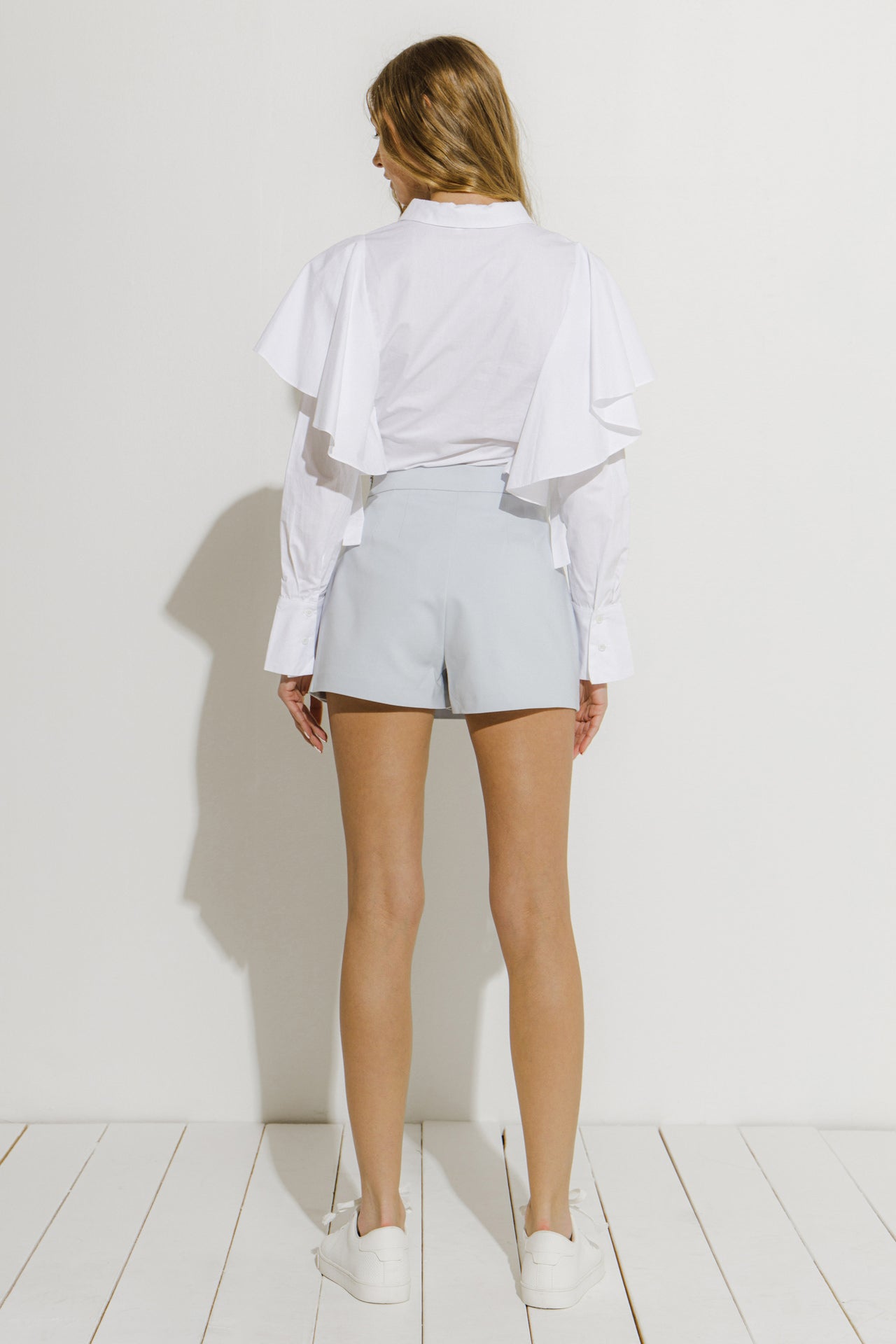 ENGLISH FACTORY - English Factory - Front Welt Pockets Skort - SHORTS available at Objectrare