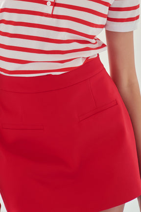 Front Welt Pockets Skort