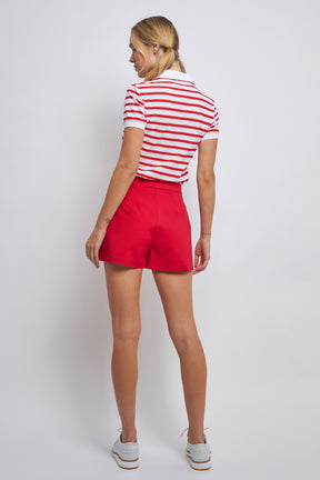ENGLISH FACTORY - Front Welt Pockets Skort - SKORTS available at Objectrare
