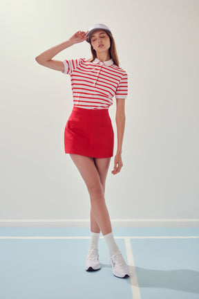 Front Welt Pockets Skort