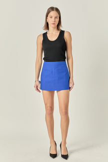 ENGLISH FACTORY - Front Welt Pockets Skort - SKORTS available at Objectrare