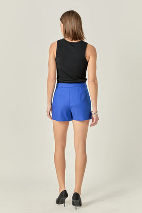 ENGLISH FACTORY - Front Welt Pockets Skort - SHORTS available at Objectrare