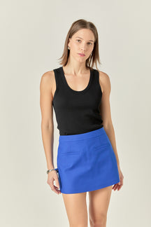 Front Welt Pockets Skort