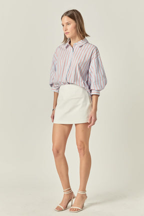 ENGLISH FACTORY - Front Welt Pockets Skort - SHORTS available at Objectrare