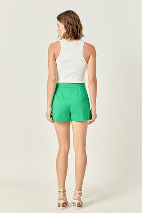ENGLISH FACTORY - Front Welt Pockets Skort - SKORTS available at Objectrare