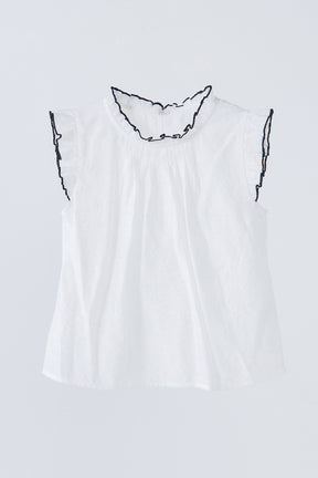 Contrast Stitch Sleeveless Top