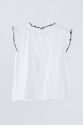 Contrast Stitch Sleeveless Top
