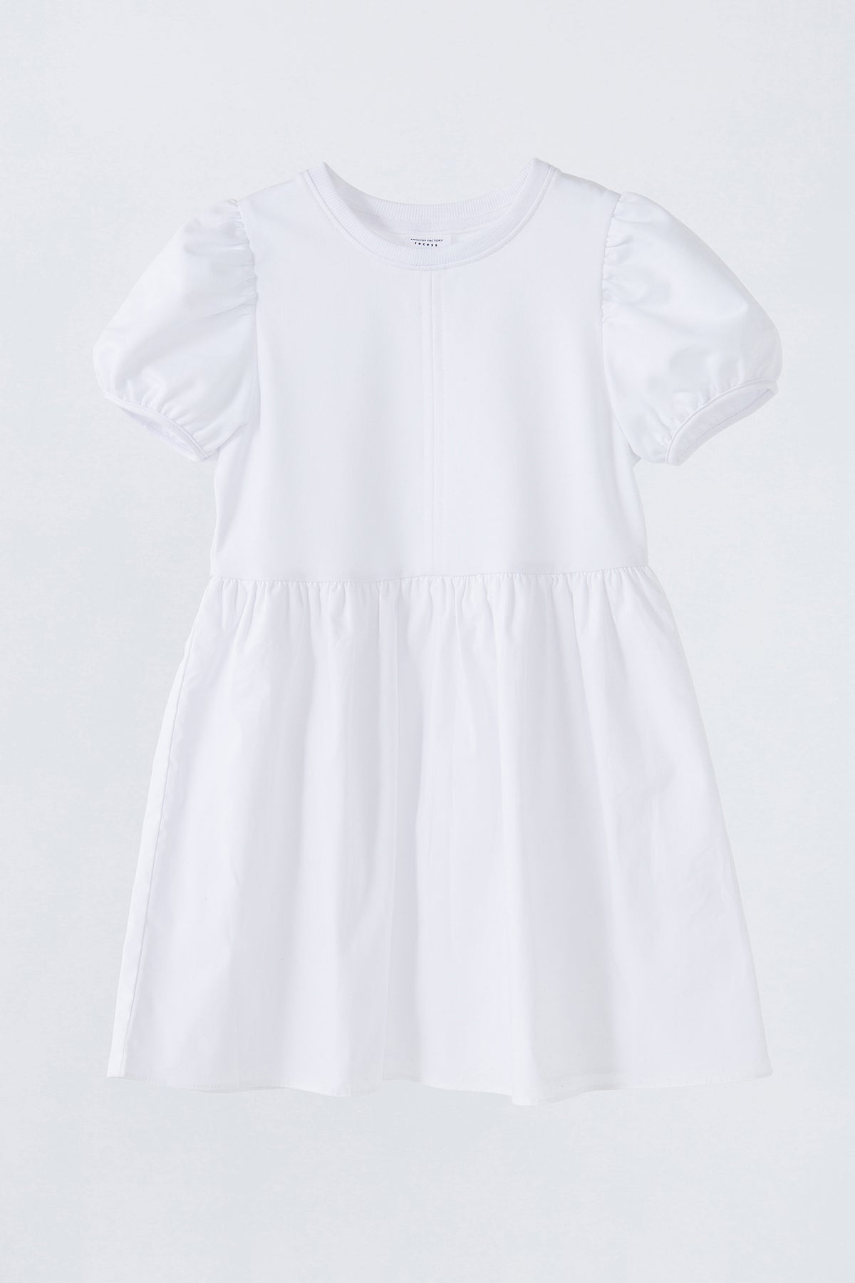 RECESS KIDS - Mixed Media Puff Sleeve Dress - DRESSES available at Objectrare