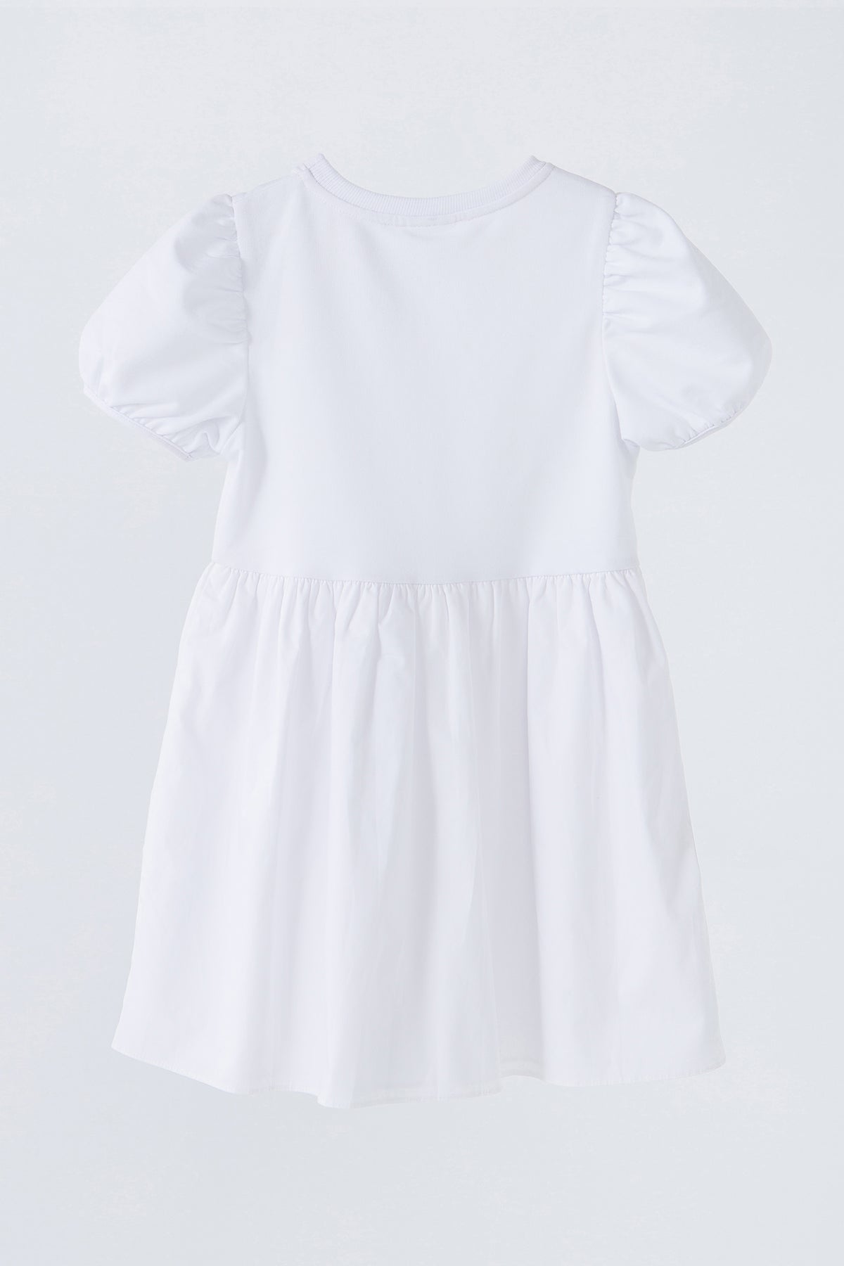 RECESS KIDS - Mixed Media Puff Sleeve Dress - DRESSES available at Objectrare