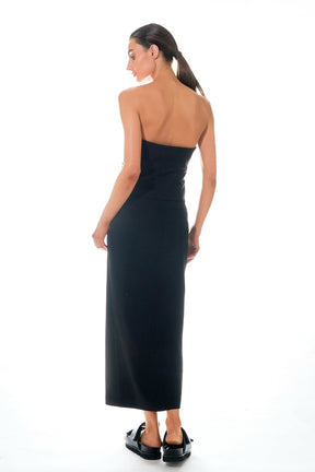 GREY LAB - Mid-Waisted Front Slit Maxi Skirt - SKIRTS available at Objectrare