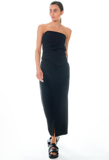 GREY LAB - Mid-Waisted Front Slit Maxi Skirt - SKIRTS available at Objectrare