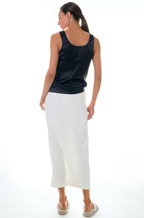 GREY LAB - Mid-Waisted Front Slit Maxi Skirt - SKIRTS available at Objectrare