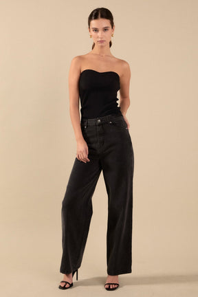 ENDLESS ROSE - Knit Strapless Top - TOPS available at Objectrare