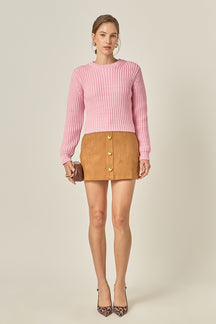 ENGLISH FACTORY - Round-neck Knit Sweater - SWEATERS & KNITS available at Objectrare