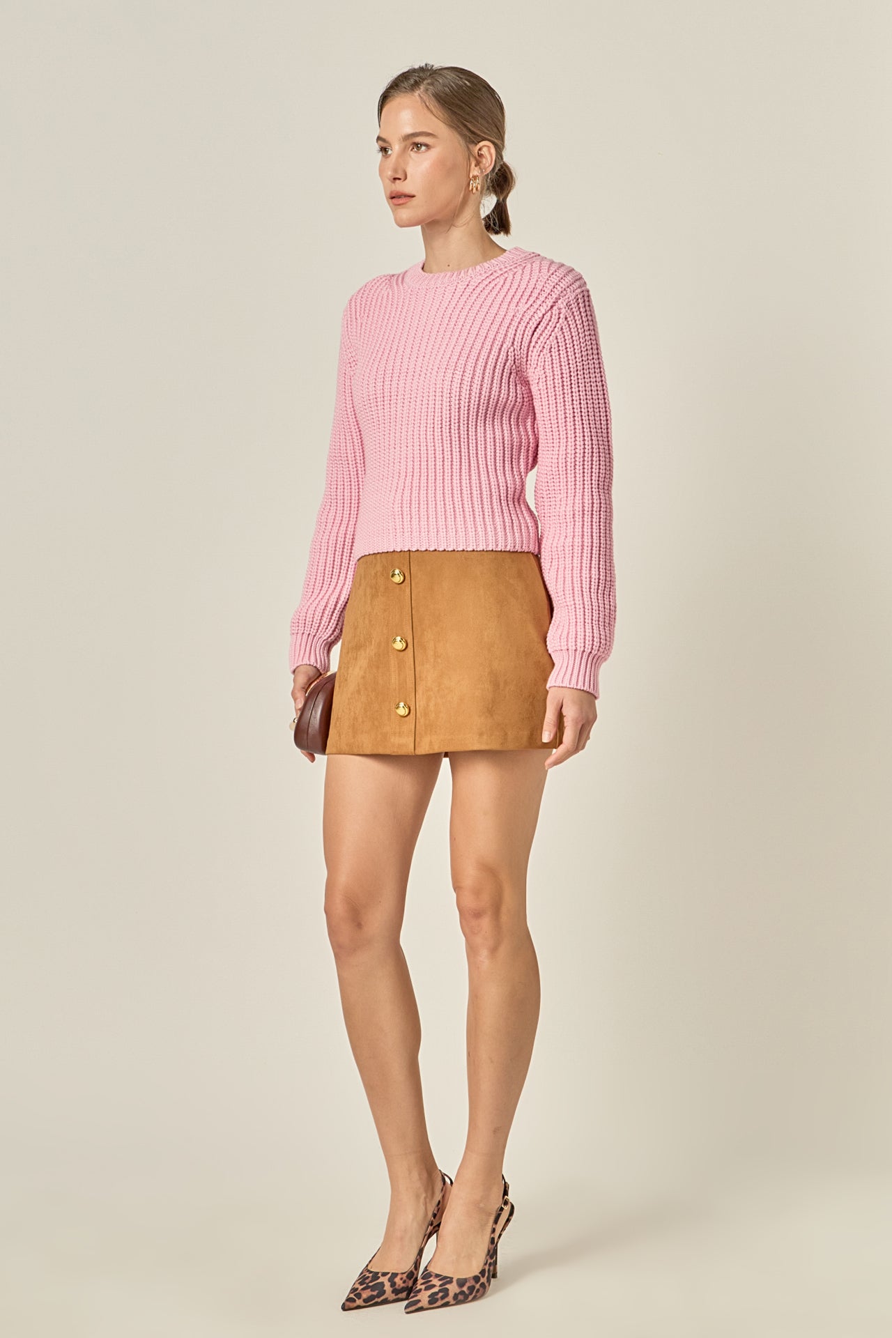 ENGLISH FACTORY - Round-neck Knit Sweater - SWEATERS & KNITS available at Objectrare