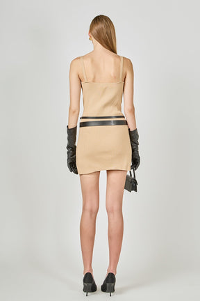 ENDLESS ROSE - Fitted Knit Mini Dress - DRESSES available at Objectrare