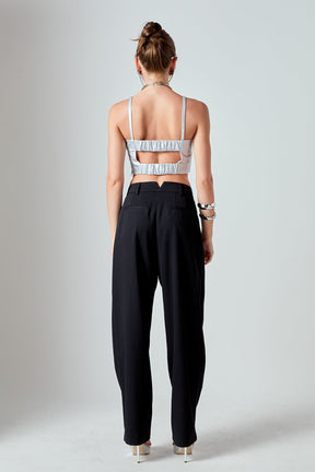 GREY LAB - Faux Leather Crop Top - TOPS available at Objectrare