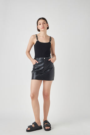 GREY LAB - Western Belt Tank Top - CAMI TOPS & TANK available at Objectrare