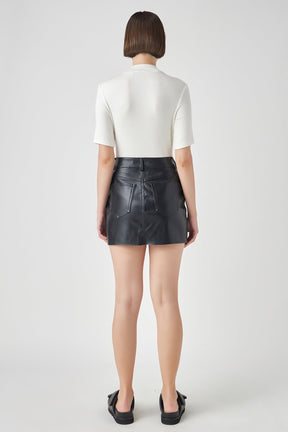GREY LAB - Soft Mock Neck Bodysuit - TOPS available at Objectrare