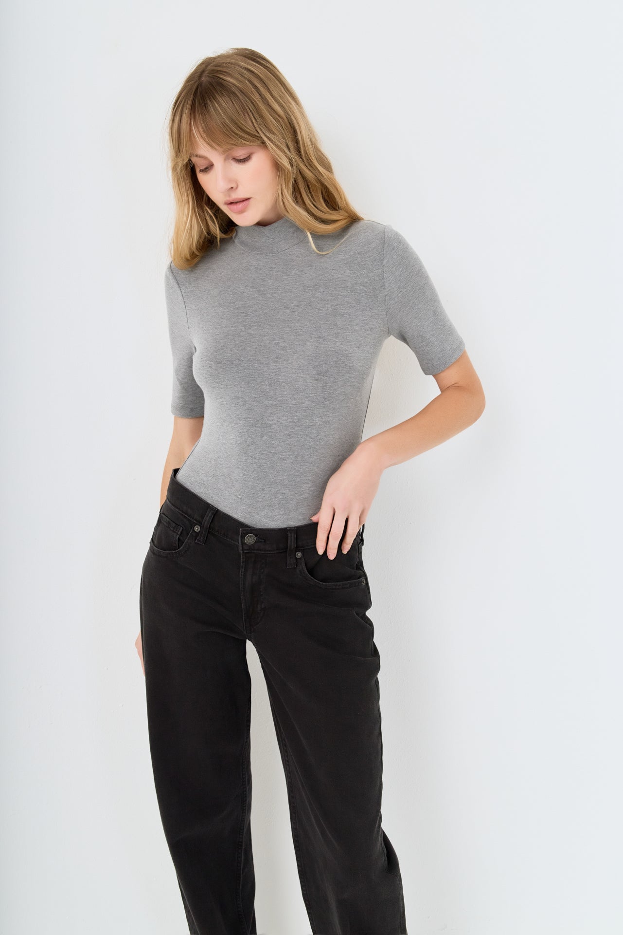 Soft Mock Neck Bodysuit