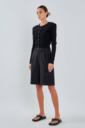 GREY LAB - Shoulder Pad Cardigan - CARDIGAN available at Objectrare