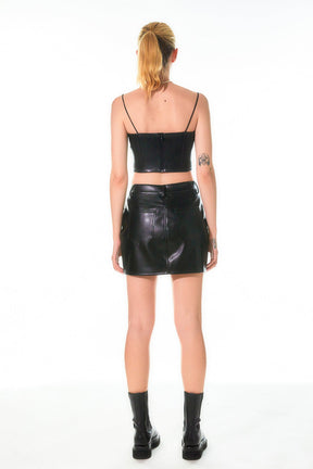 GREY LAB - Grey Lab - Faux Leather Mini Skirt - SKIRTS available at Objectrare